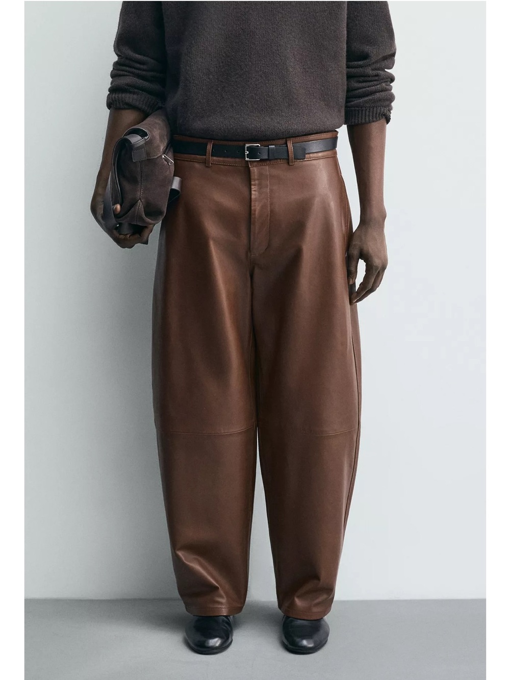 ZARA - Leather Ballon Fit Pants